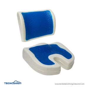 Cojin coxis y soporte lumbar en memory foam con pad ge