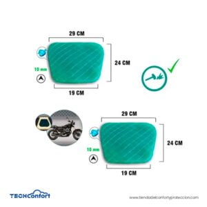 Pad De Gel Cojín Moto Reduce Vibraciones - Set X 2 Tallas M